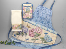 Hydrangeas|terry pantry towel...