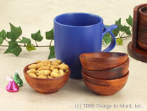 Cherry finish 4 Piece Bowl Set...