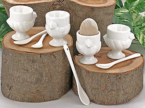 Chicken Egg Cup and Spoon Set