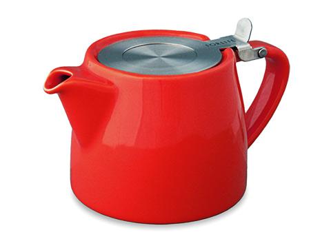 Stump teapot-red