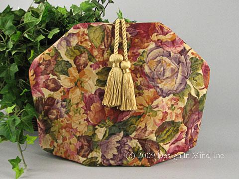 Elegant tea cozies feature a range of luxurious fabrics including damask, tapestry, satin, moire and more.